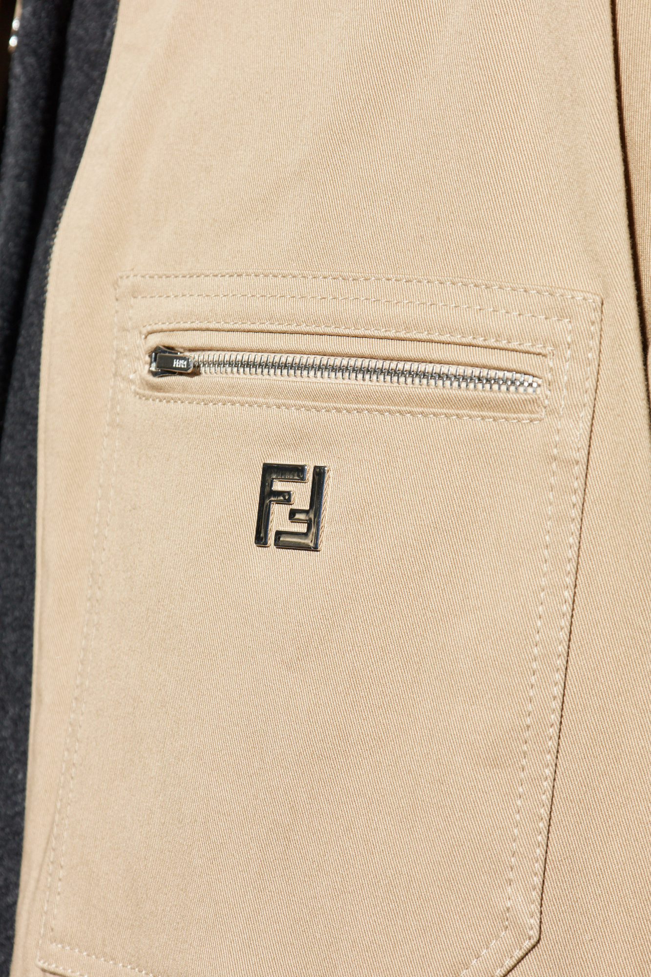 Fendi Cotton jacket with logo | Men's | Vitkac